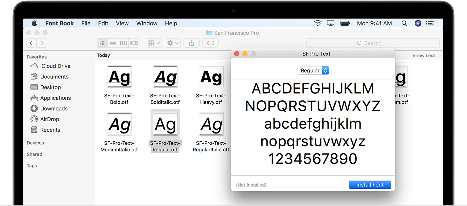 mac install .ttf fonts for illustrator